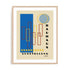 Bauhaus Monolithic Curve Wall Art #oran_natural-white-border