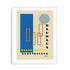 Bauhaus Monolithic Curve Wall Art #oran_white-white-border