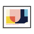 Bauhaus Neutral Line Curve Wall Art #oran_black-white-border