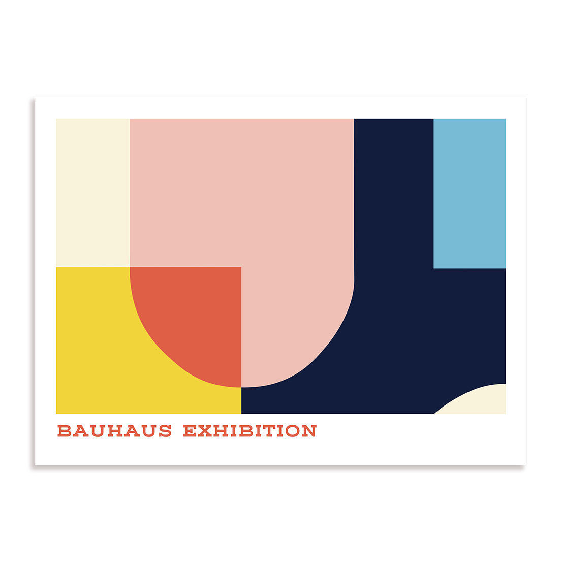 Bauhaus Neutral Line Curve Wall Art