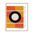 Bauhaus Orange Ring Geometry Wall Art #oran_natural-no-border