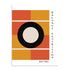 Bauhaus Orange Ring Geometry Wall Art