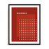 Bauhaus Ordered Point Matrix Wall Art #oran_black-white-border