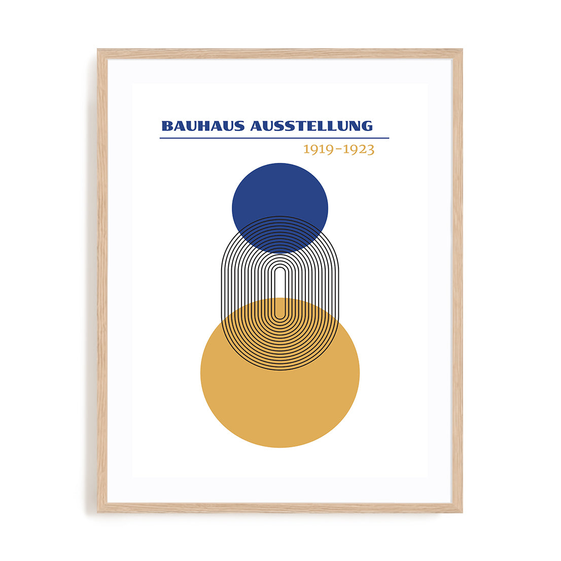 Bauhaus Pedantic Forms Wall Art #oran_natural-white-border