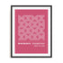 Bauhaus Pink Arc Pattern Wall Art #oran_black-white-border
