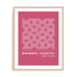 Bauhaus Pink Arc Pattern Wall Art #oran_natural-white-border