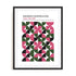 Bauhaus Pink Geometric Wall Art #oran_black-white-border