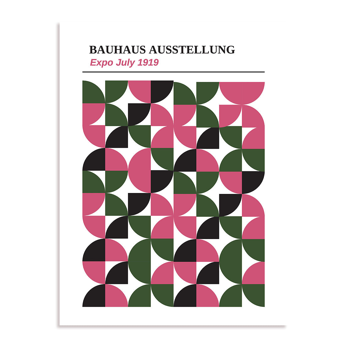 Bauhaus Pink Geometric Wall Art