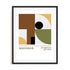 Bauhaus Quadrant Composition Wall Art #oran_black-white-border