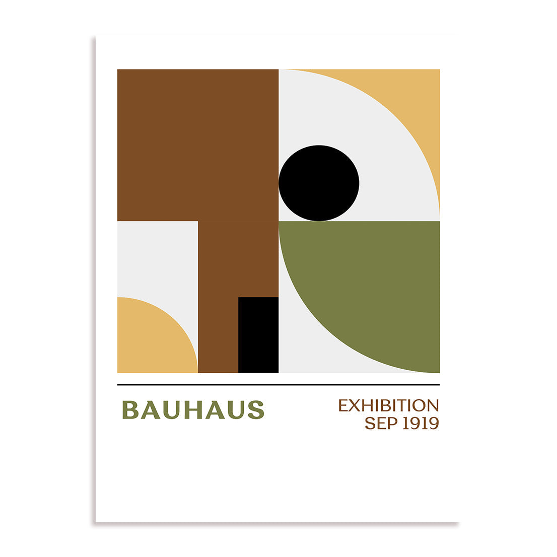 Bauhaus Quadrant Composition Wall Art