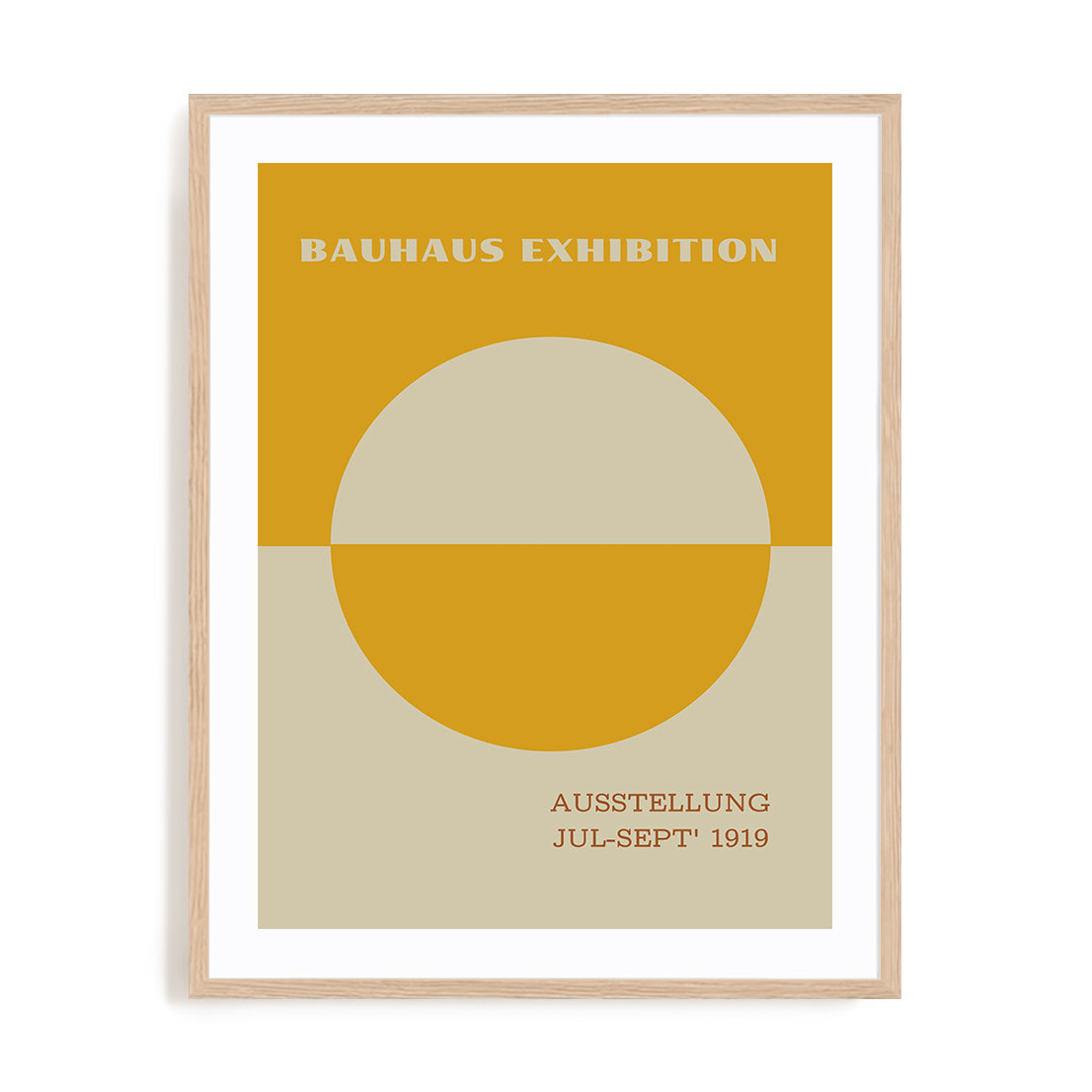 Bauhaus Radial Form Progression Wall Art #oran_natural-white-border