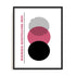 Bauhaus Radial Forms Pink Wall Art #oran_black-no-border