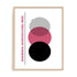 Bauhaus Radial Forms Pink Wall Art #oran_natural-no-border