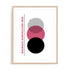 Bauhaus Radial Forms Pink Wall Art #oran_natural-white-border