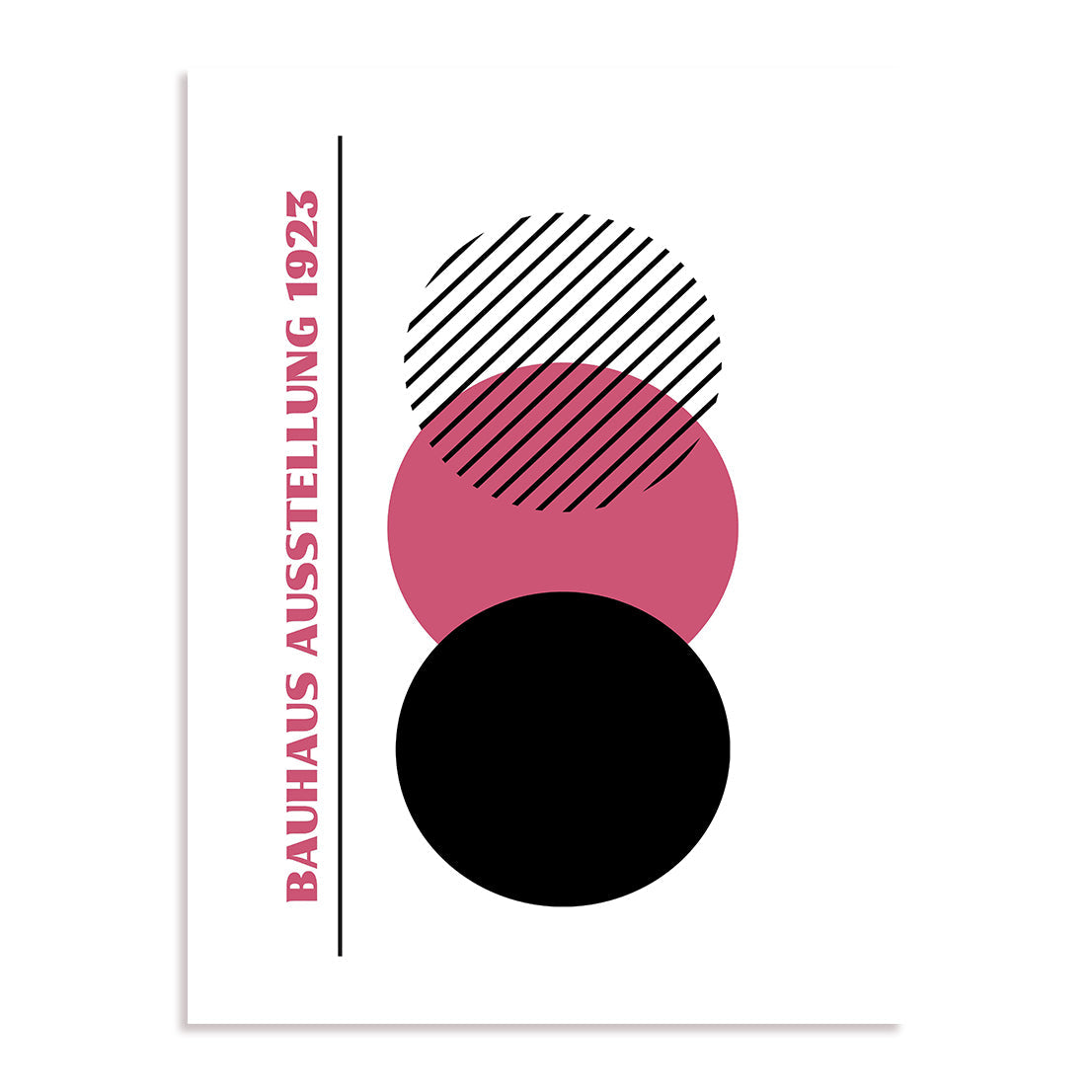 Bauhaus Radial Forms Pink Wall Art