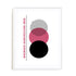 Bauhaus Radial Forms Pink Wall Art #oran_white-white-border