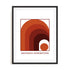 Bauhaus Repeating Arc Framework Wall Art #oran_black-white-border