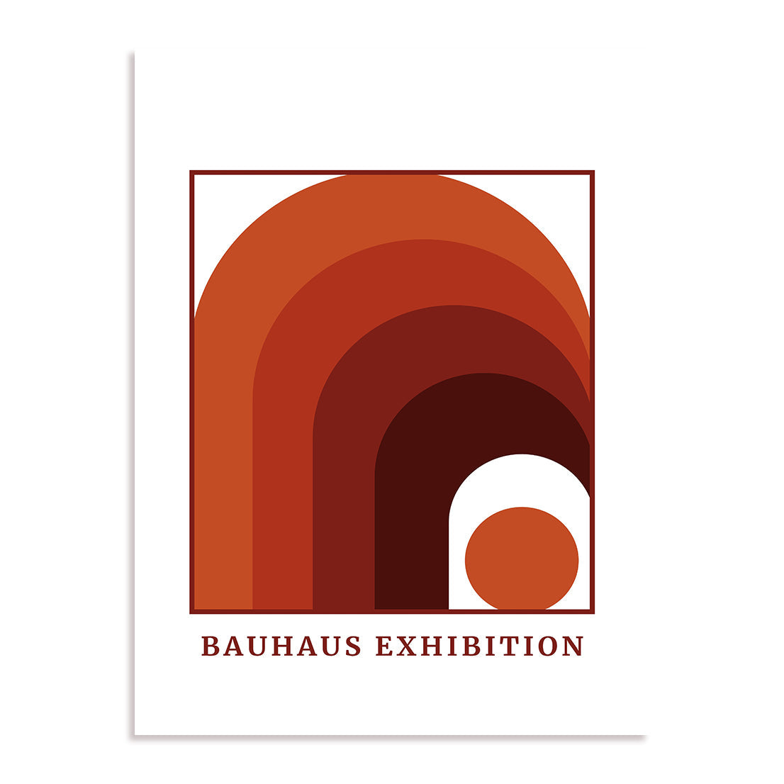 Bauhaus Repeating Arc Framework Wall Art