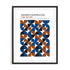 Bauhaus Retro Flows Wall Art #oran_black-white-border