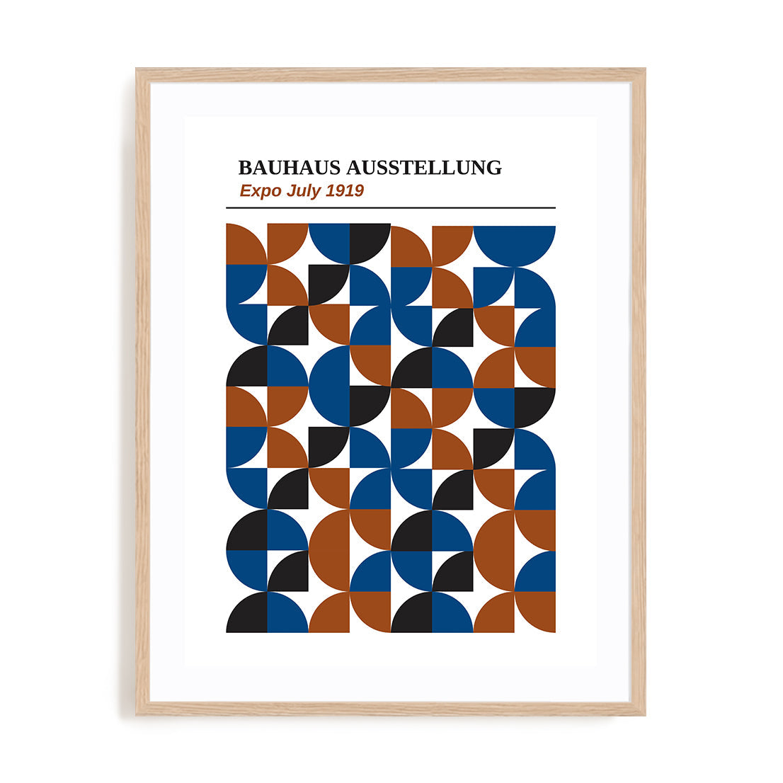 Bauhaus Retro Flows Wall Art #oran_natural-white-border