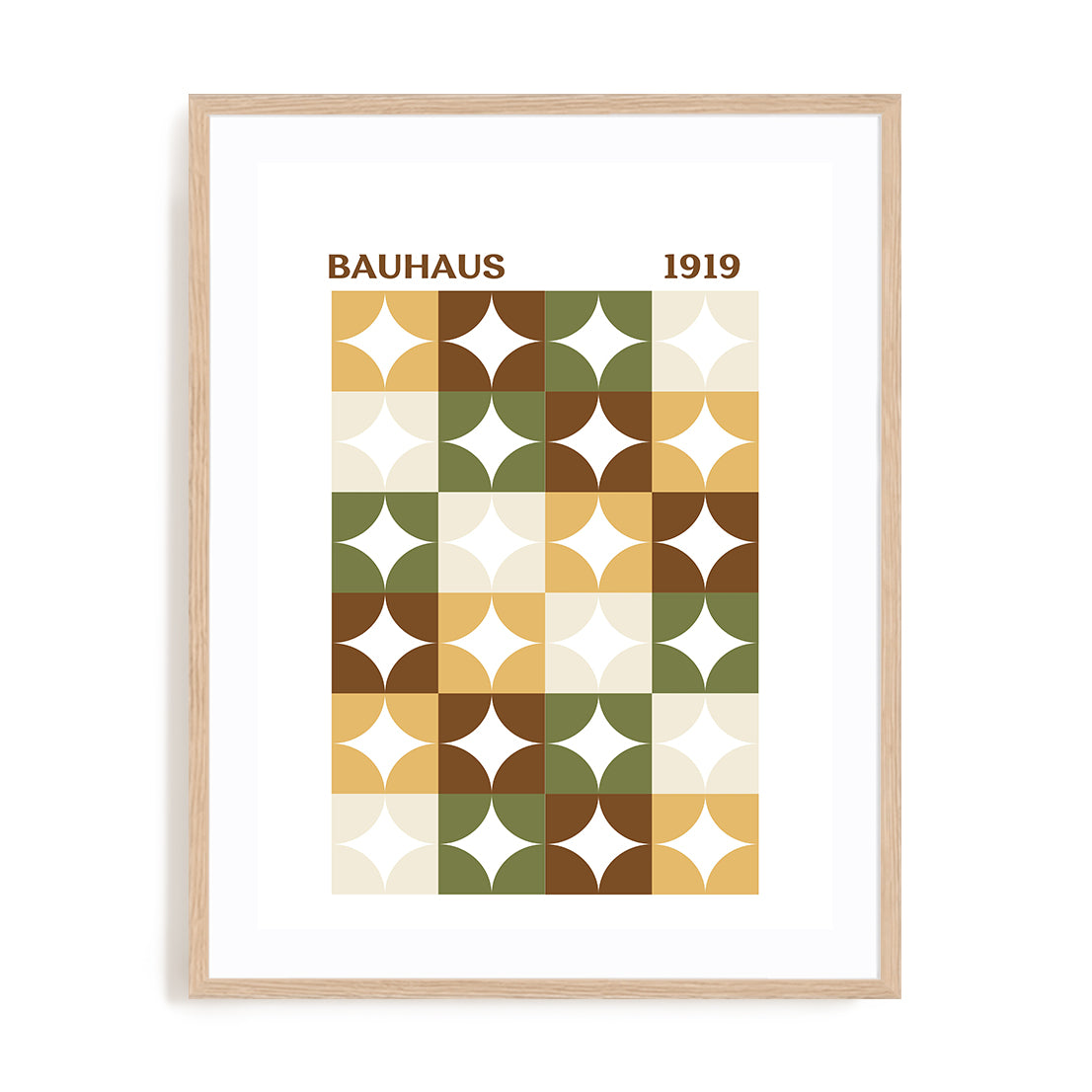 Bauhaus Retro Sparks Wall Art #oran_natural-white-border