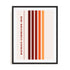 Bauhaus Retro Stripes Wall Art #oran_black-white-border