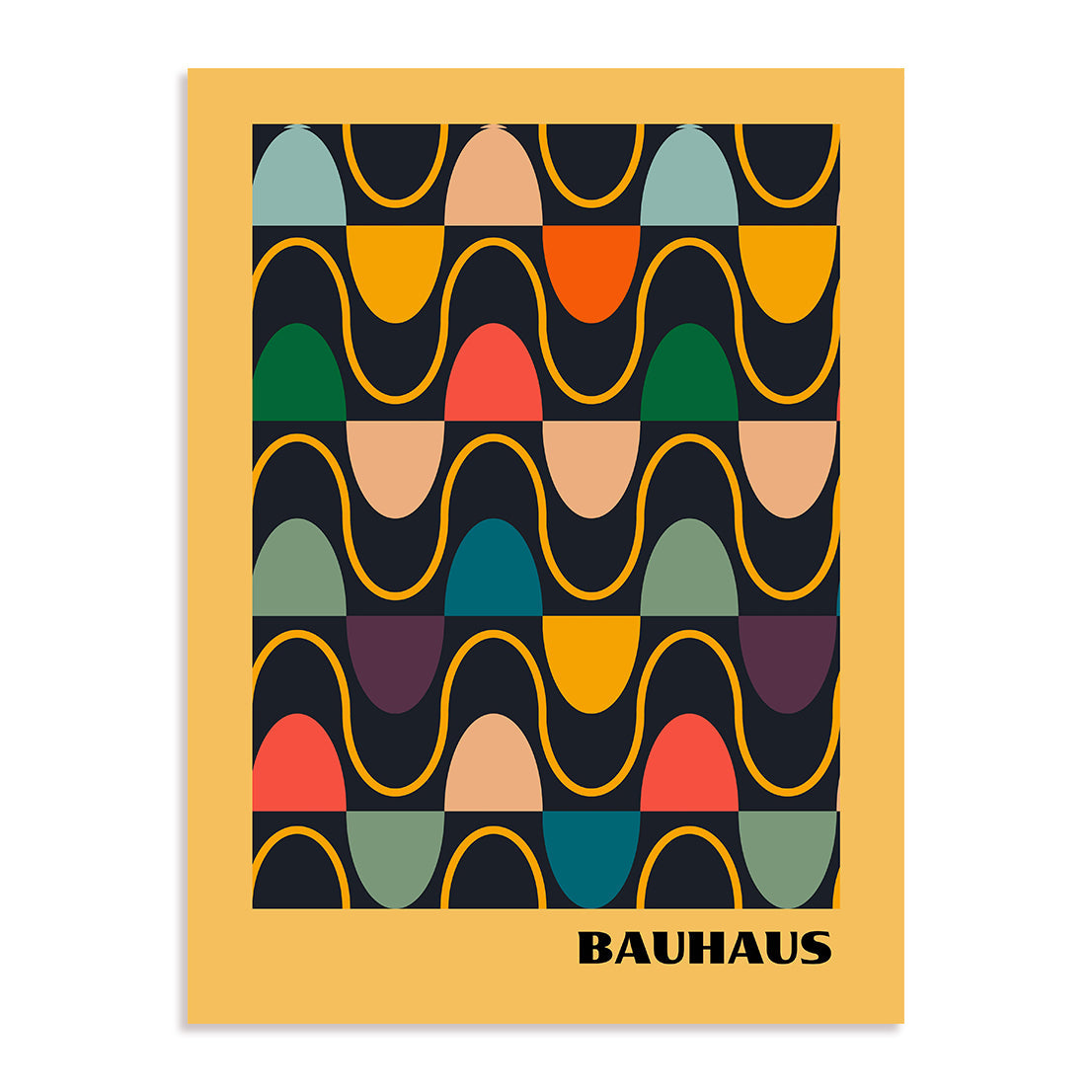 Bauhaus Rhythmic Undercurrent Wall Art
