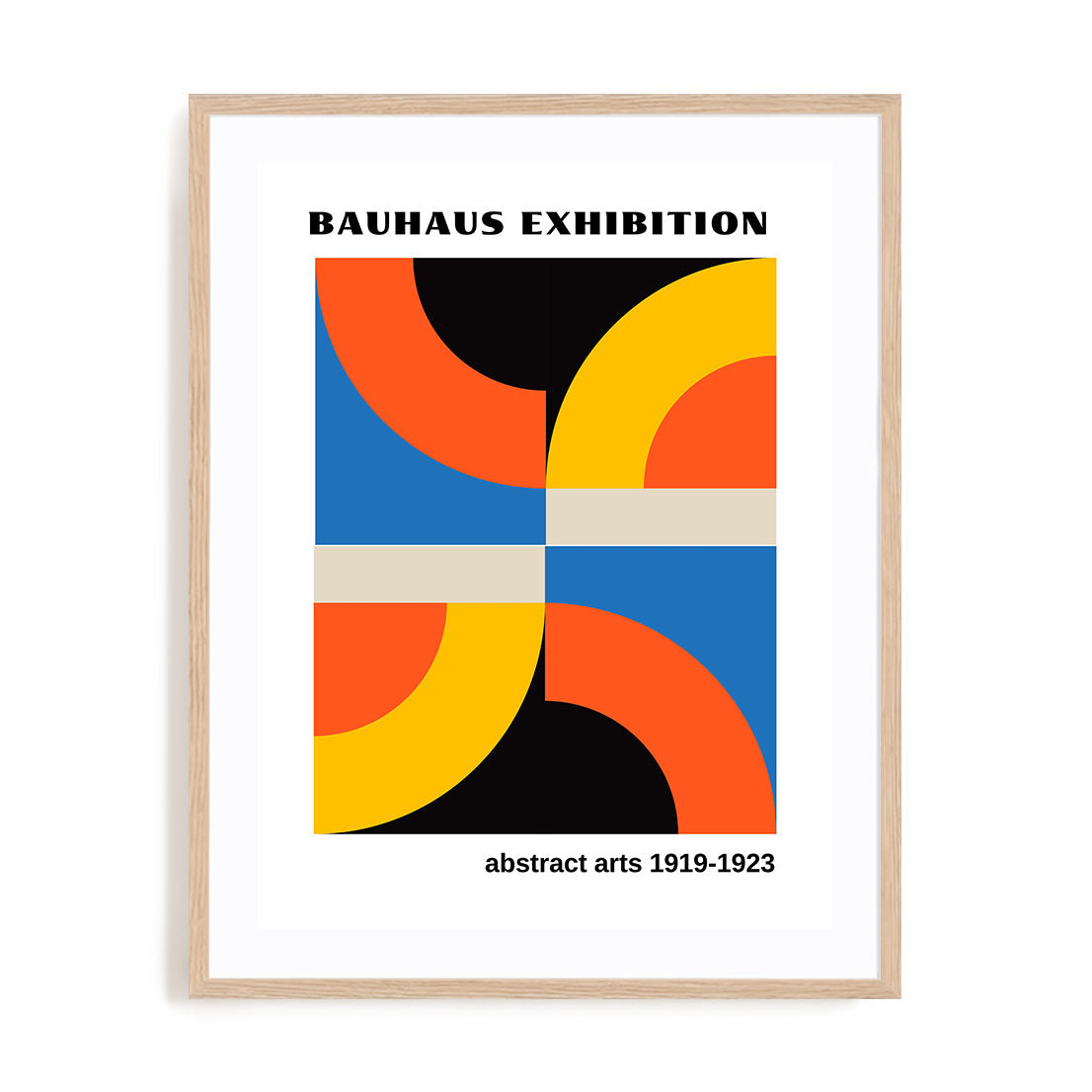 Bauhaus Rotating Rhythm Wall Art #oran_natural-white-border