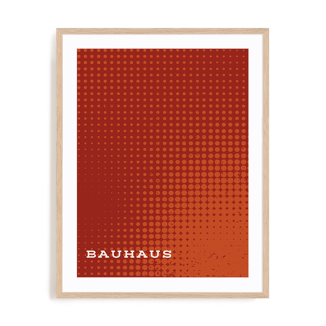 Bauhaus Saturated Dot Field Wall Art #oran_natural-white-border