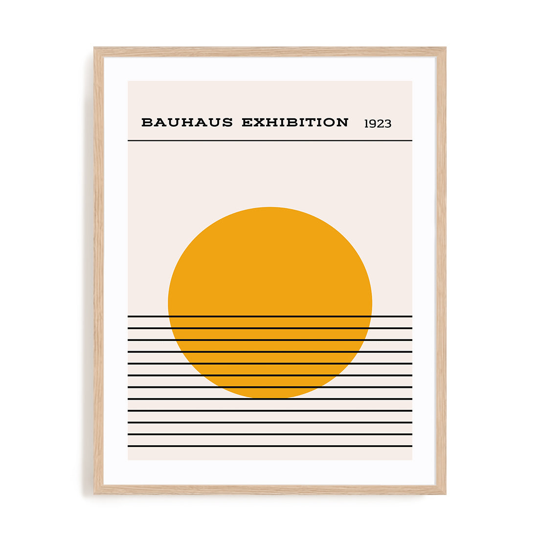 Bauhaus Solar Interval Wall Art #oran_natural-white-border