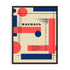 Bauhaus Split Form Composition Wall Art #oran_black-no-border