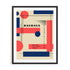 Bauhaus Split Form Composition Wall Art #oran_black-white-border