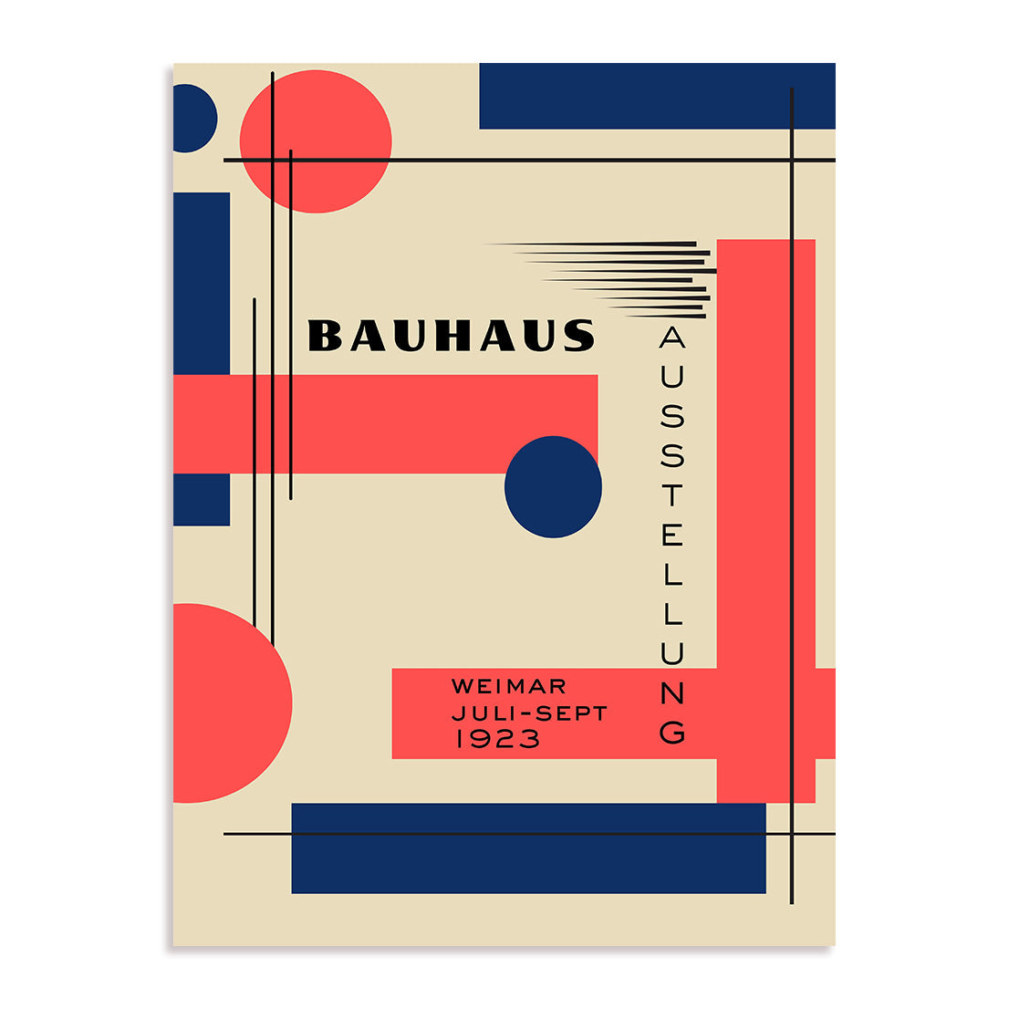 Bauhaus Split Form Composition Wall Art