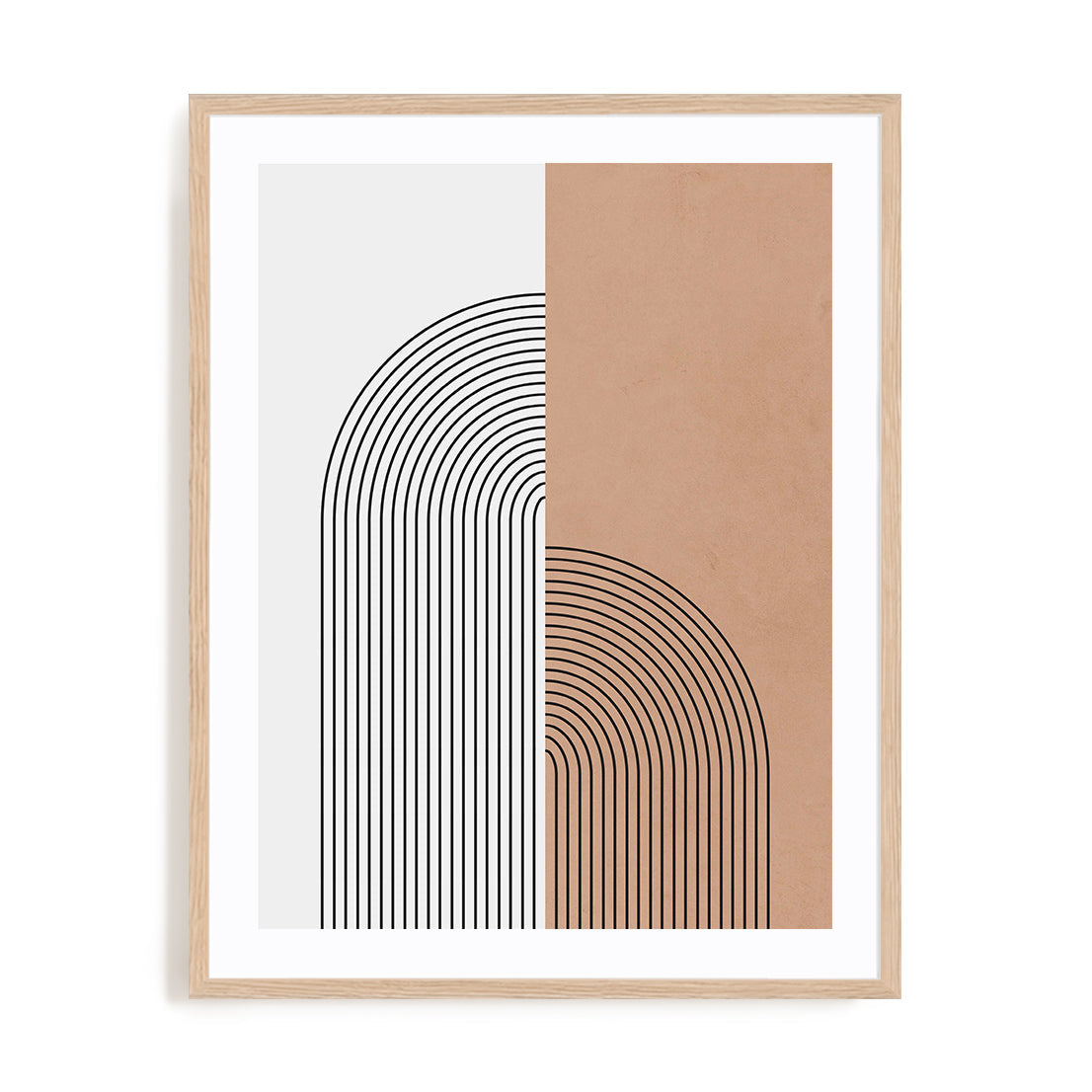 Bauhaus Structured Flow Wall Art #oran_natural-white-border
