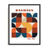 Bauhaus Structured Pattern Continuum Wall Art #oran_black-white-border