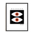 Bauhaus Symbolic Symmetry Study Wall Art #oran_black-white-border