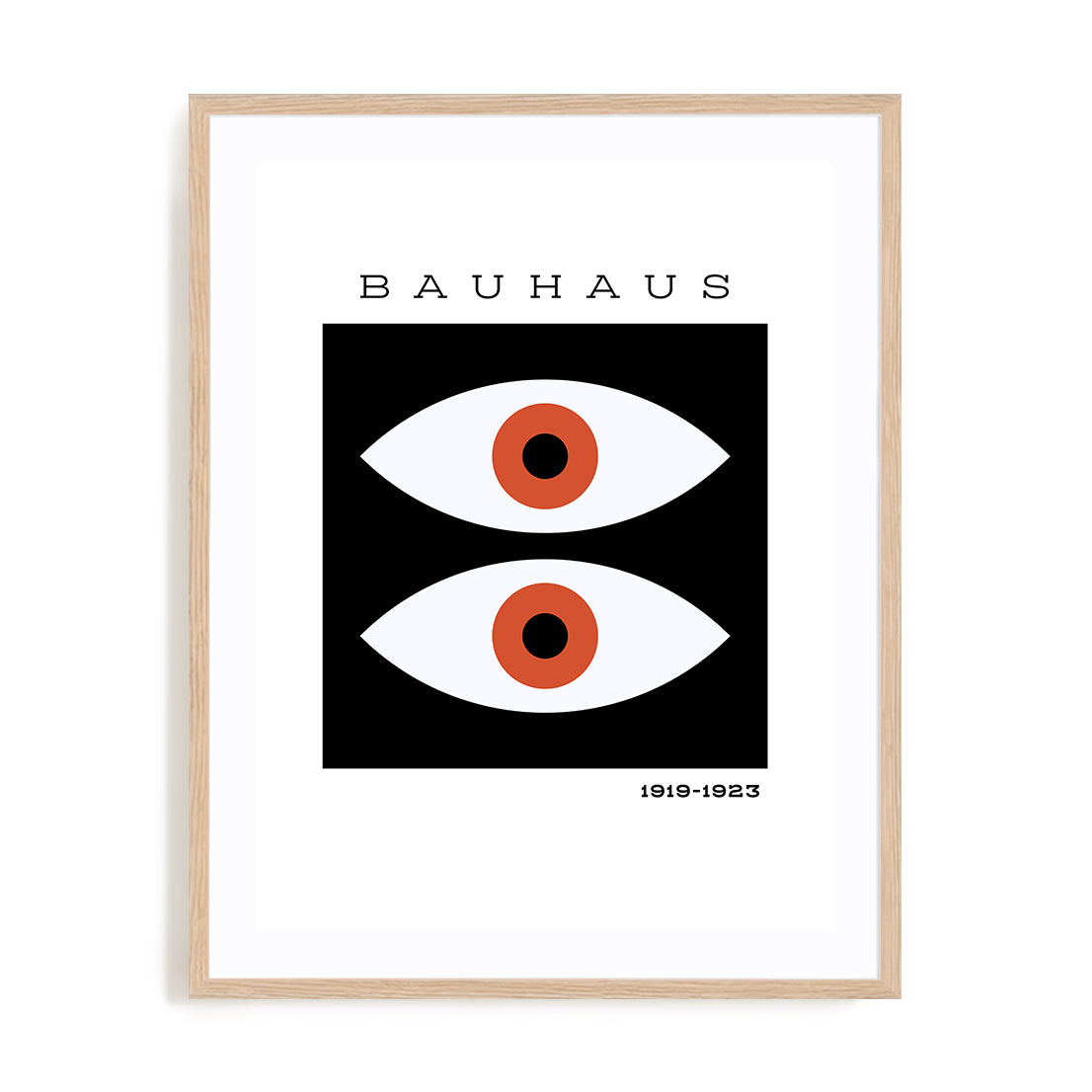 Bauhaus Symbolic Symmetry Study Wall Art #oran_natural-white-border