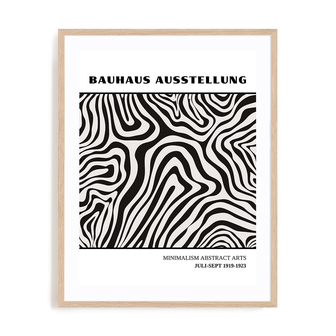 Bauhaus Topographic Rhythms Wall Art #oran_natural-white-border