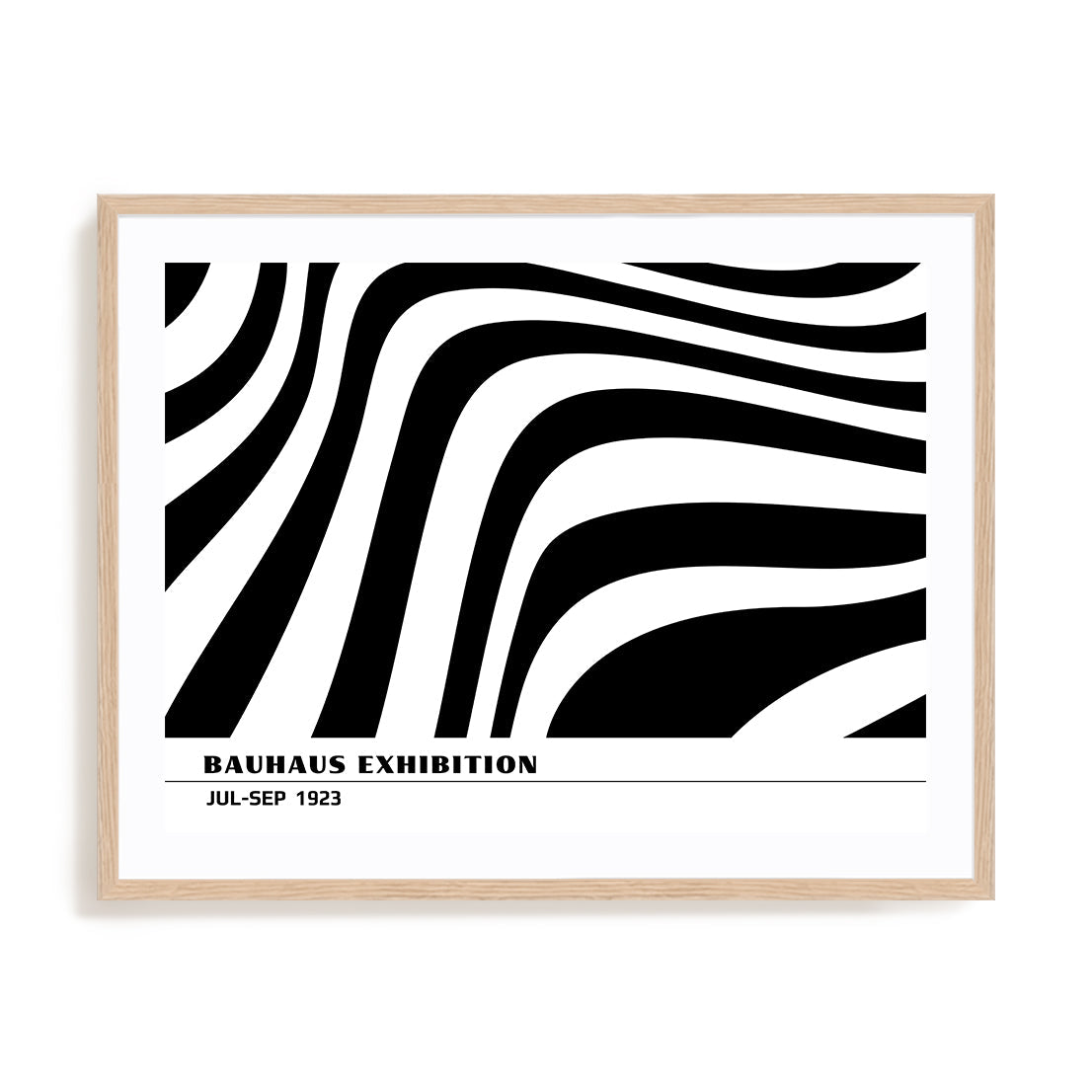 Bauhaus Topography Lines Wall Art #oran_natural-white-border