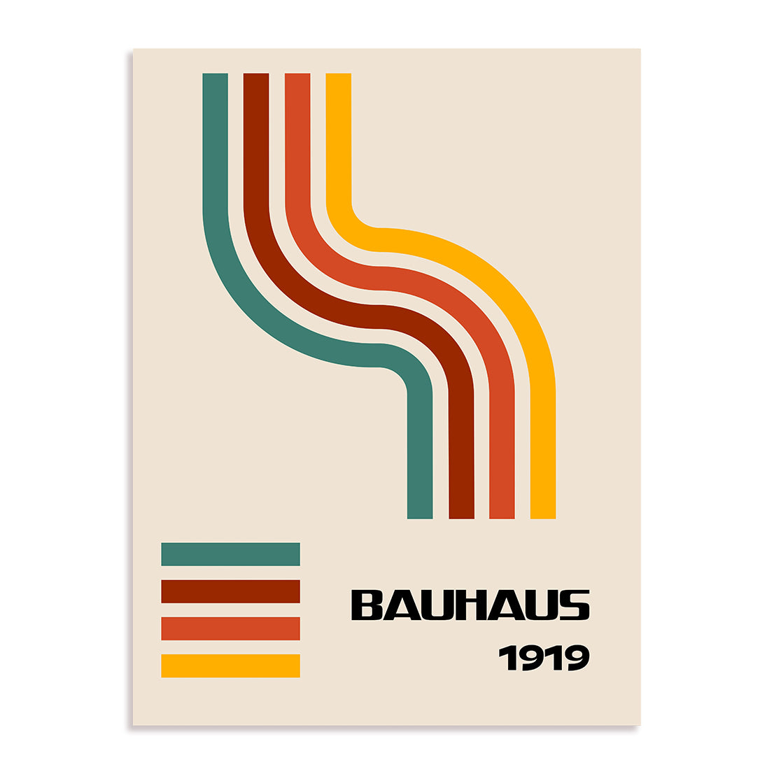 Bauhaus Train Lines Wall Art