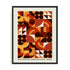 Bauhaus Warm Modular Circles Wall Art #oran_black-no-border