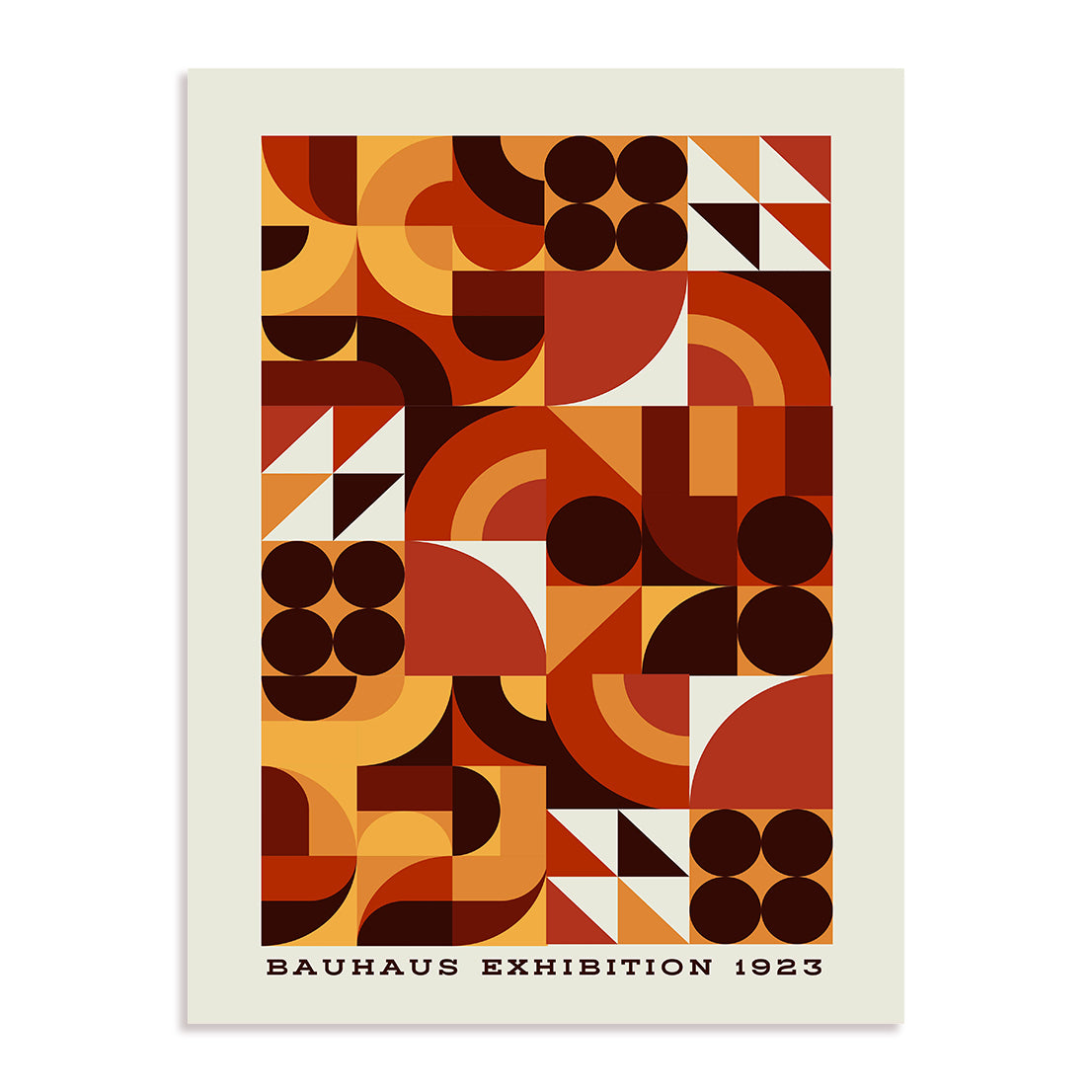 Bauhaus Warm Modular Circles Wall Art
