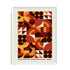 Bauhaus Warm Modular Circles Wall Art #oran_white-no-border