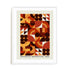 Bauhaus Warm Modular Circles Wall Art #oran_white-white-border
