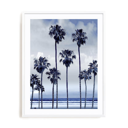 Beach palms Indigo II Wall Art