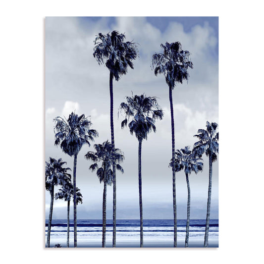 Beach palms Indigo II Wall Art