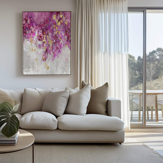 Cascade Magenta Wall Art