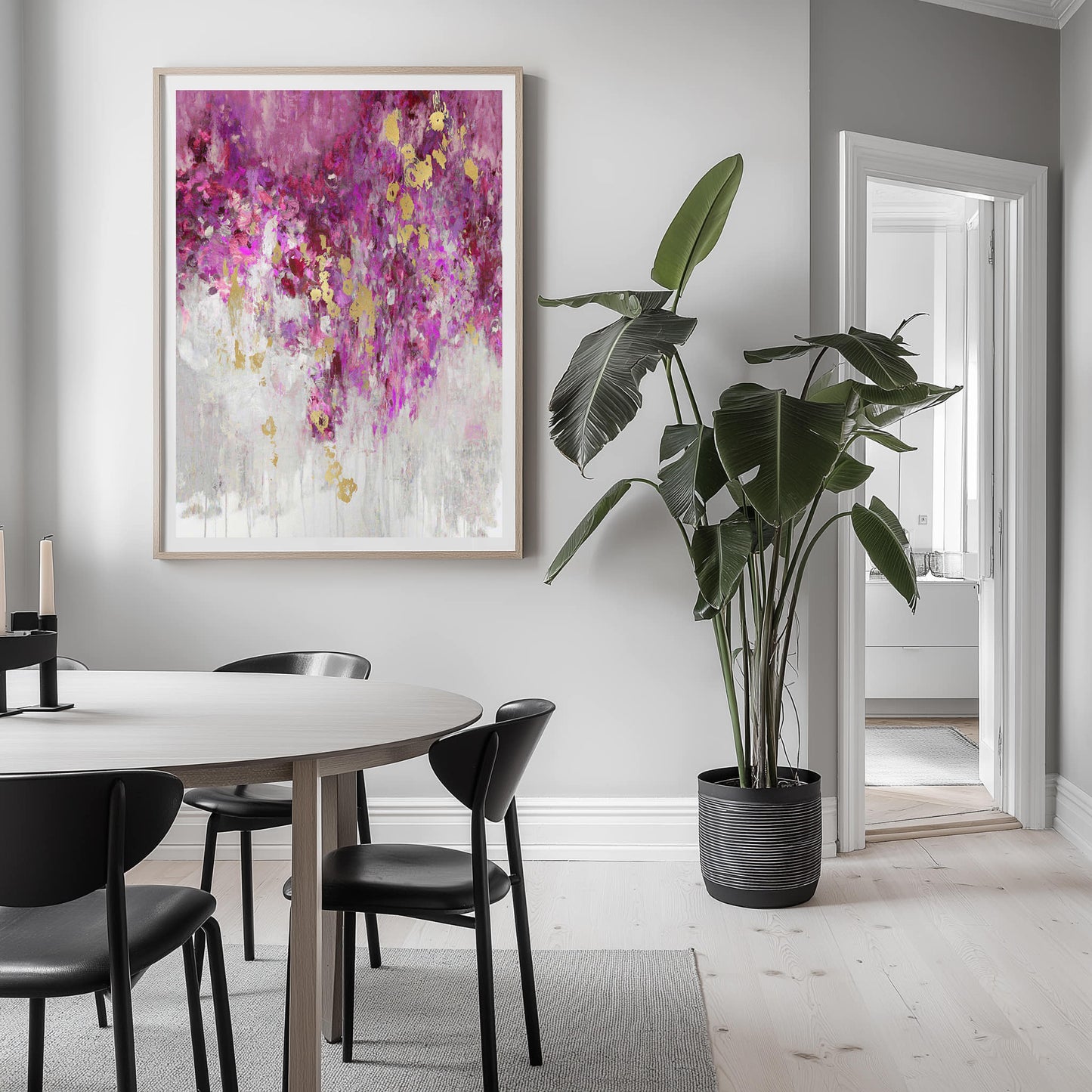 Cascade Magenta Wall Art