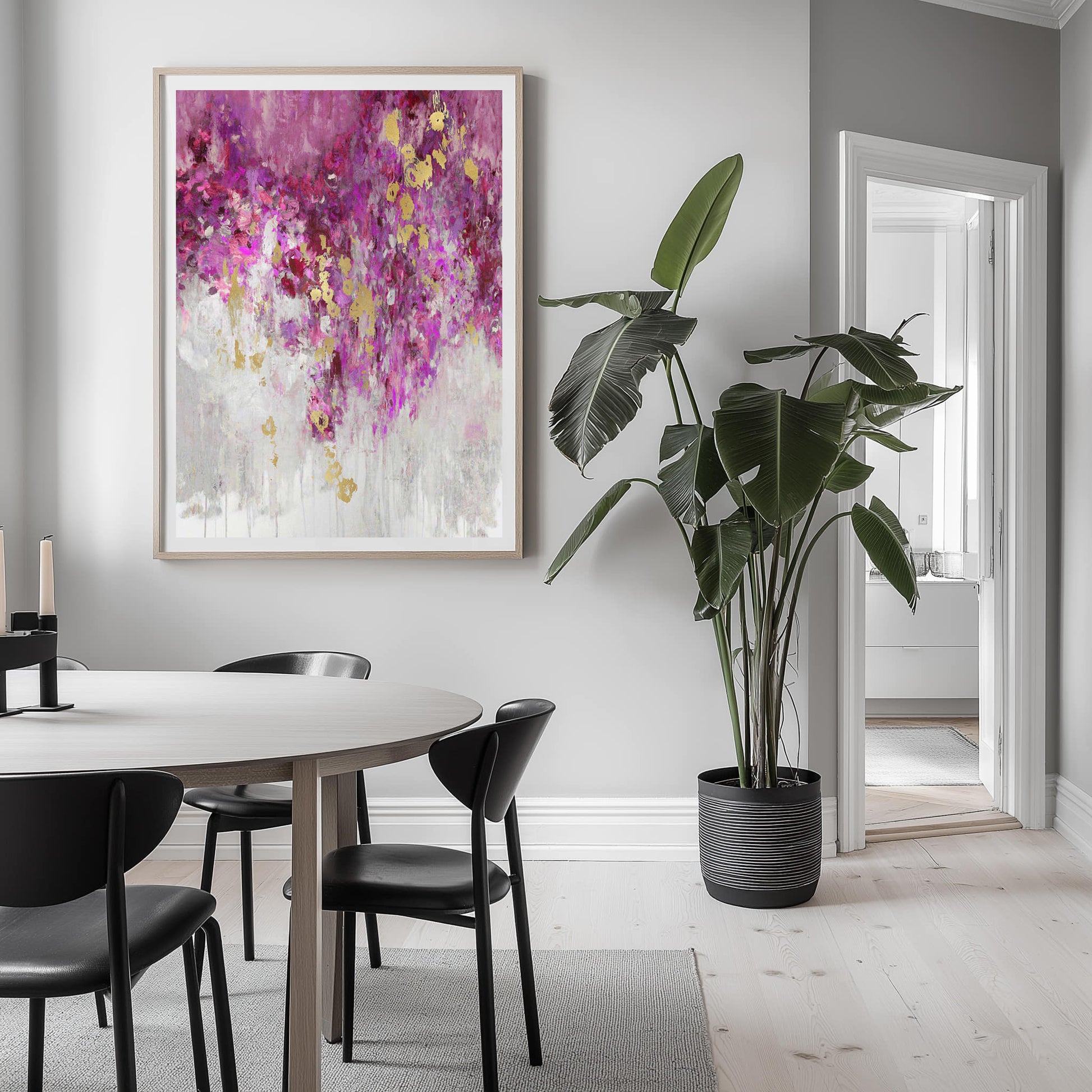 Cascade Magenta Wall Art