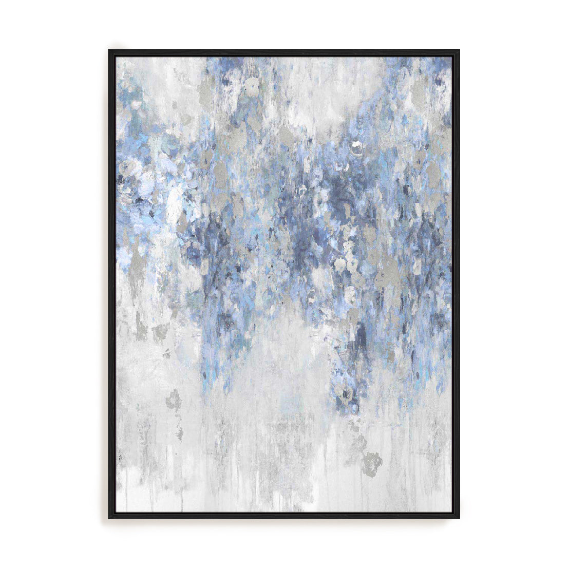 Cascade Blue with Silver Wall Art